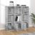 Bibliotecă, gri beton, 98x30x98 cm, lemn compozit GartenMobel Dekor