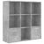 Bibliotecă, gri beton, 98x30x98 cm, lemn compozit GartenMobel Dekor