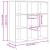 Bibliotecă, gri beton, 98x29x97,5 cm, lemn prelucrat GartenMobel Dekor
