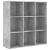 Bibliotecă, gri beton, 98x29x97,5 cm, lemn prelucrat GartenMobel Dekor