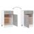 Dulap inferior cu sertar, gri beton, 50 x 46 x 81,5 cm, PAL GartenMobel Dekor