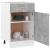 Dulap inferior cu sertar, gri beton, 50 x 46 x 81,5 cm, PAL GartenMobel Dekor