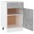 Dulap inferior cu sertar, gri beton, 50 x 46 x 81,5 cm, PAL GartenMobel Dekor