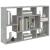 Raft de perete, gri beton, 85x16x52,5 cm, lemn compozit GartenMobel Dekor