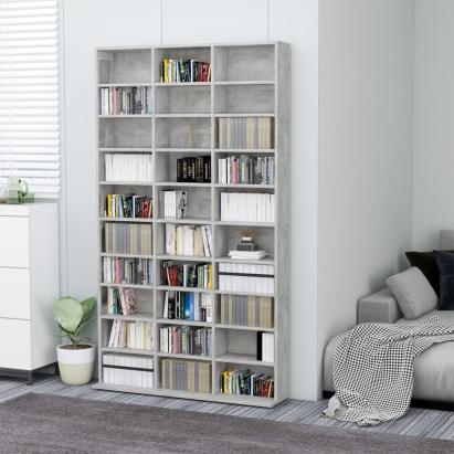 Dulap pentru CD-uri, gri beton, 102x16x177,5 cm, lemn compozit GartenMobel Dekor