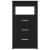 Dulap cu sertare, negru, 40x50x76 cm, lemn compozit GartenMobel Dekor