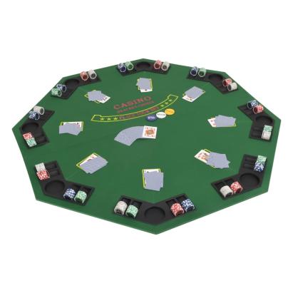 Masă poker pliabilă în două părți, 8 jucători, octogonal Verde GartenMobel Dekor