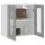 Dulap suspendat de sticlă, gri beton, 60 x 31 x 60 cm, PAL GartenMobel Dekor
