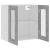 Dulap suspendat de sticlă, gri beton, 60 x 31 x 60 cm, PAL GartenMobel Dekor
