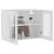 Dulap suspendat din sticlă, alb, 80 x 31 x 60 cm, PAL GartenMobel Dekor