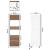 Dulap de frigider, negru, 60x57x207 cm, lemn prelucrat GartenMobel Dekor