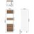 Dulap frigider, alb extralucios, 60x57x207 cm, lemn prelucrat GartenMobel Dekor