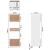 Dulap cuptor microunde, alb, 60 x 57 x 207 cm, PAL GartenMobel Dekor