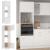 Dulap cuptor microunde, alb, 60 x 57 x 207 cm, PAL GartenMobel Dekor