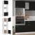 Dulap cuptor microunde, negru, 60 x 57 x 207 cm, PAL GartenMobel Dekor