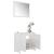 Set mobilier de baie, alb extralucios, PAL GartenMobel Dekor