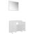 Set mobilier de baie, alb extralucios, PAL GartenMobel Dekor