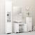 Set mobilier de baie, alb extralucios, PAL GartenMobel Dekor
