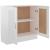 Bibliotecă, alb extralucios, 82,5 x 30,5 x 80 cm, PAL GartenMobel Dekor