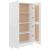 Bibliotecă, alb, 82,5 x 30,5 x 150 cm, PAL GartenMobel Dekor