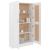 Bibliotecă, alb extralucios, 82,5 x 30,5 x 150 cm, PAL GartenMobel Dekor