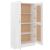 Bibliotecă, alb extralucios, 82,5 x 30,5 x 150 cm, PAL GartenMobel Dekor
