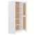 Bibliotecă, alb, 82,5 x 30,5 x 185,5 cm, PAL GartenMobel Dekor