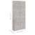 Bibliotecă, gri beton, 82,5 x 30,5 x 185,5 cm, PAL GartenMobel Dekor