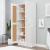 Bibliotecă, alb extralucios, 82,5 x 30,5 x 185,5 cm, PAL GartenMobel Dekor