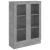 Dulap cu vitrină, gri beton, 82,5 x 30,5 x 115 cm, PAL GartenMobel Dekor