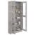 Dulap cu vitrină, gri beton, 82,5 x 30,5 x 185,5 cm, PAL GartenMobel Dekor