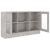 Dulap cu vitrină, gri beton, 120 x 30,5 x 70 cm, PAL GartenMobel Dekor