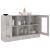 Dulap cu vitrină, gri beton, 120 x 30,5 x 70 cm, PAL GartenMobel Dekor
