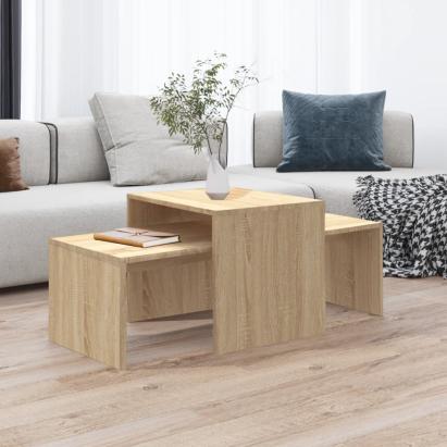Set măsuțe de cafea, stejar sonoma, 100x48x40 cm, PAL GartenMobel Dekor