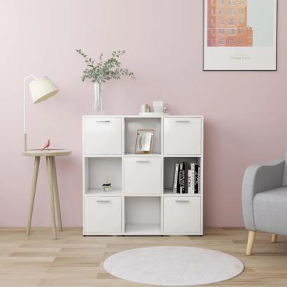 Bibliotecă, alb, 90 x 30 x 90 cm, PAL GartenMobel Dekor