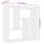 Raft de perete, alb, 45,1 x 16 x 45,1 cm, PAL GartenMobel Dekor