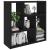 Raft de perete, negru, 45,1 x 16 x 45,1 cm, PAL GartenMobel Dekor