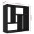 Raft de perete, negru, 45,1 x 16 x 45,1 cm, PAL GartenMobel Dekor