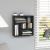 Raft de perete, negru, 45,1 x 16 x 45,1 cm, PAL GartenMobel Dekor