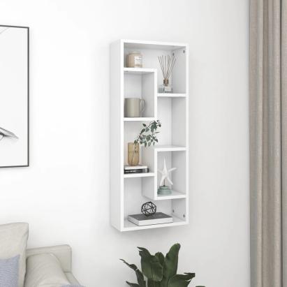 Raft de perete, alb, 36x16x90 cm, PAL GartenMobel Dekor