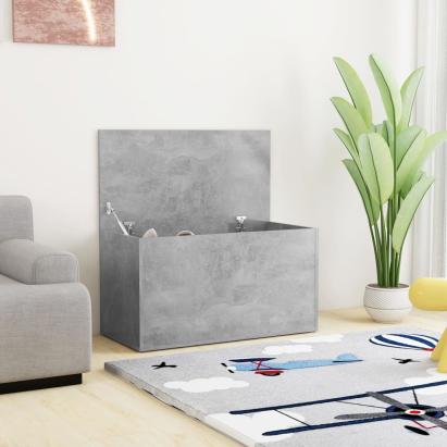 Cufăr de depozitare, gri beton, 84x42x46 cm, lemn compozit GartenMobel Dekor
