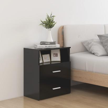 Noptiere, 2 buc., negru, 50x32x60 cm GartenMobel Dekor
