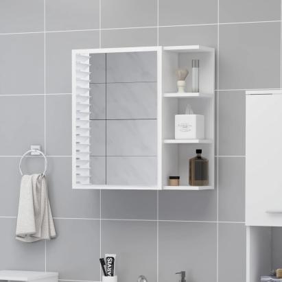 Dulap de baie cu oglindă, alb, 62,5 x 20,5 x 64 cm, PAL GartenMobel Dekor