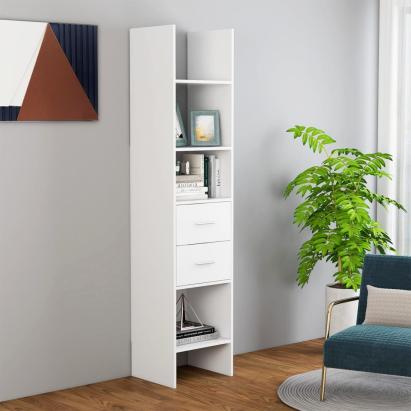 Bibliotecă, alb, 40x35x180 cm, PAL GartenMobel Dekor
