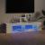 Comodă TV cu lumini LED, alb extralucios, 135x39x30 cm GartenMobel Dekor