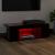 Comodă TV cu lumini LED, negru, 90x39x30 cm GartenMobel Dekor