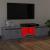 Comodă TV cu lumini LED, gri beton, 120x30x35,5 cm GartenMobel Dekor