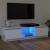 Comodă TV cu lumini LED, alb extralucios, 120x30x35,5 cm GartenMobel Dekor
