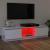 Comodă TV cu lumini LED, alb extralucios, 120x30x35,5 cm GartenMobel Dekor