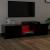 Comodă TV cu lumini LED, negru, 140x40x35,5 cm GartenMobel Dekor